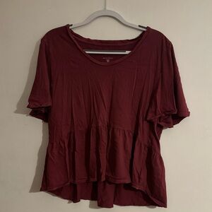 Gap Peplum Short Sleeve Top